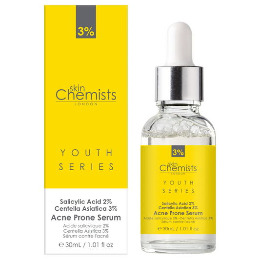 skinChemists Acne Prone Serum Salicylic Acid 2%, Centella Asistica 3% 1.01 fl oz